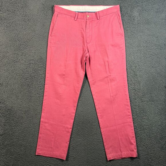Polo Ralph Lauren Pants Mens 34x32 Red Classic Fit Chinos Preppy Casual - Picture 1 of 16